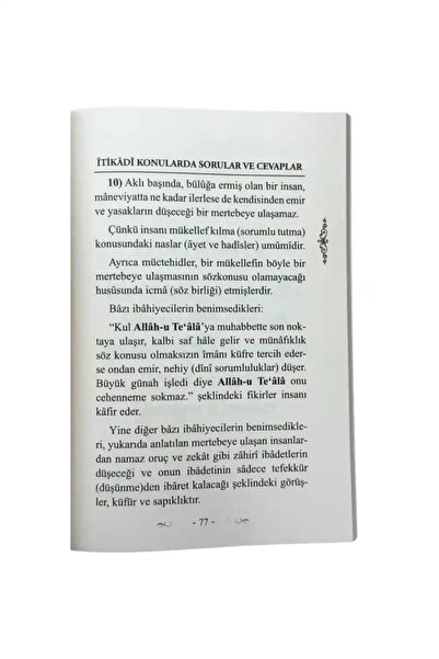 Ahıska Yayınevi İtikad Risalesi