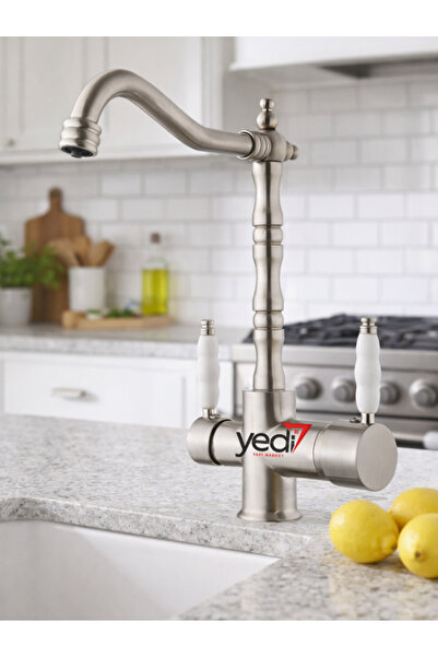 yediyapı Yedi Yapı Market Rustik Arıtmalı Mutfak Evye Bataryası Retro inox Saten