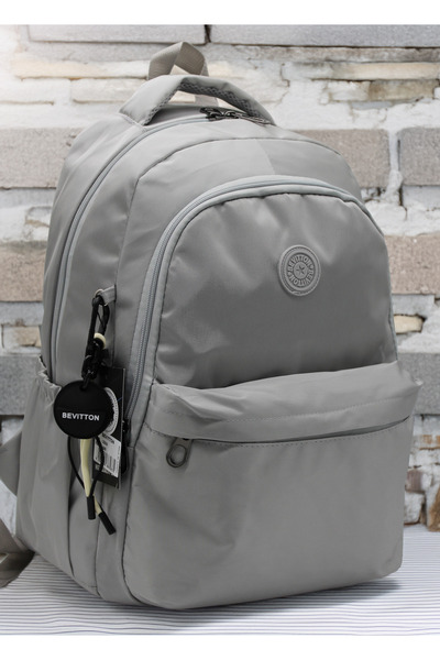 Bevitton 2200 ghiozdan gri rezistent la apă Rucsac de zi cu zi pentru școală ...