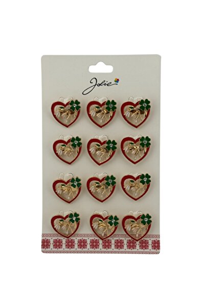 Flippy Set 12 Brose Martisor Primavara Inima cu Ghiocei si Trifoi