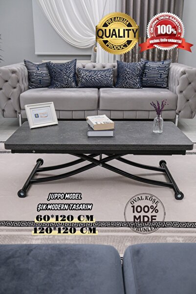 SEHPAM AKILLI Akıllı Sehpa Juppo Üst Tabla Mdf Kartal Oval Köşe Alt Ayak Siya...