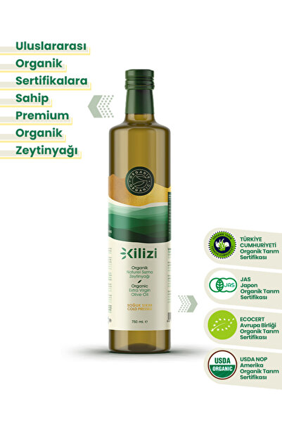 Kilizi Yağ Kilizi Yeni Hasat Soğuk Sıkım Organik Sızma Zeytinyağı 750 ML | Ec...