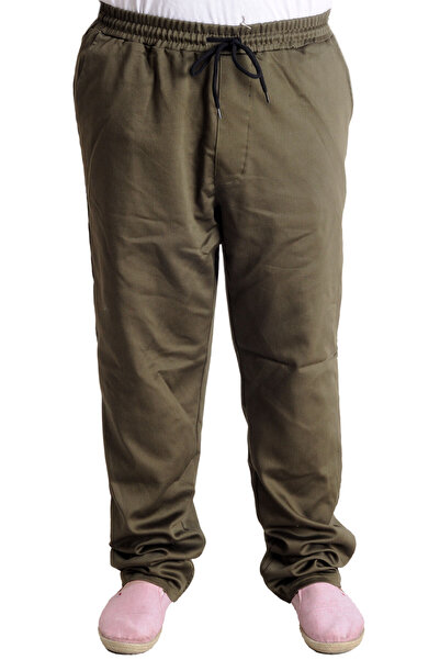 ModeXL Mode XL Ανδρικό Παντελόνι Λινό JOGGER SPRING 23913 Χακί