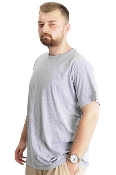 ModeXL Mode XL Large Size Men's T-Shirt Basic 20031 Gray Melange