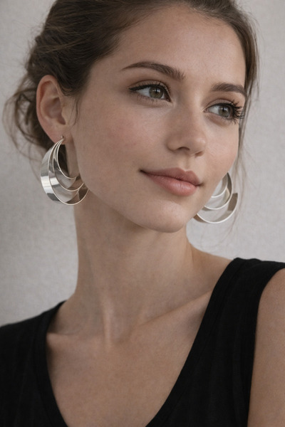 Kutcha Accessories Spiral Tasarımlı Halka Küpe