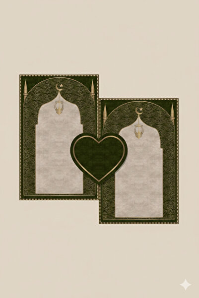 FOREVERALDORA Kalpli Çift Seccade Diz Ağrıtmayan Yumuşak Namazlık Hediyelik S...