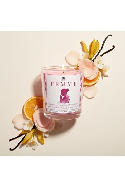 FEMME Kokulu Mum – Bergamot, Gül & Yasemin – Feminen Çekici Atmosfer – Sevgililer günü hediyesi