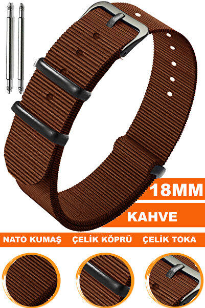 COBRA 18mm Fossil-Welder-Casio-Seiko-Omega-Armani Saat Uyumlu Nato Tekstil Ku...