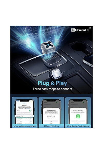 Element-x ® Adaptor auto wireless 2 în 1