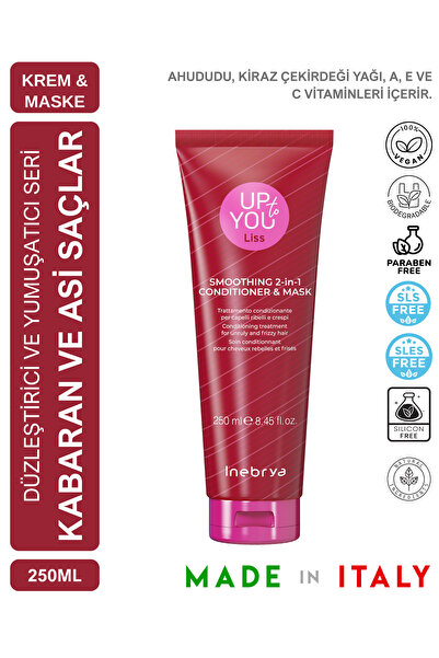 Inebrya قناع وبلسم الشعر 2 في 1 من يو تو يو سموثينج 250 مل