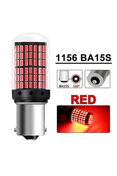 Choice قطعتان BA15S - أحمر، قطعتان 1156 BA15S LED CANBUS 3014 144 SMD 1157 BA...