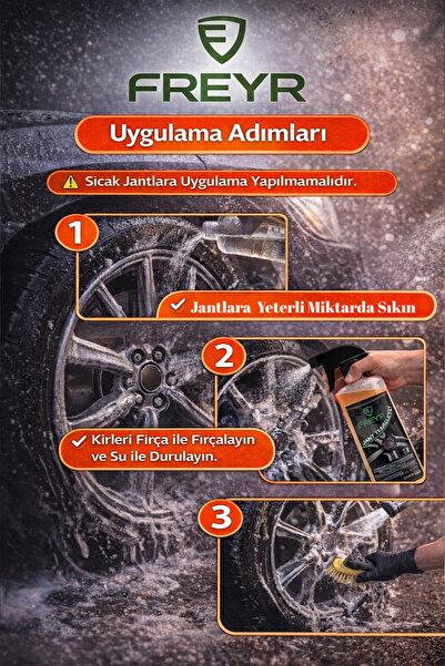 FREYR Jant Temizleyici ve Parlatıcı 1 Lt | Güçlü Oto Jant Temizleme