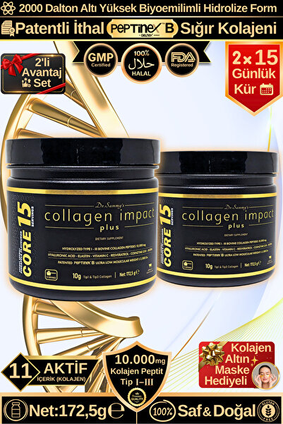 Dr.Sammy's Collagen Impact Plus Core 15 - 2-Pack Advantage Set Type 1-3 Hydro...