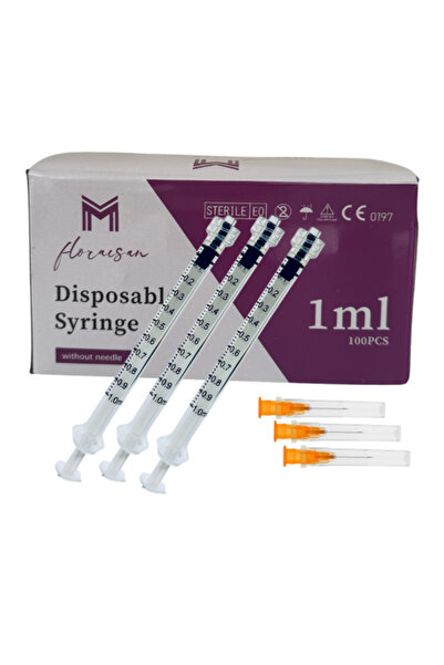 Floraison Medikal Enjektör 1 ML Luer-Lock Şırınga 100 Adet / Kutu