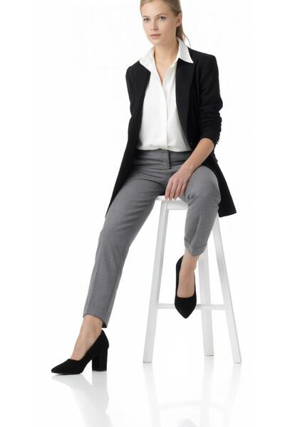 37Numara 41-42-43-44 Pantofi negri Stiletto de mărime mare