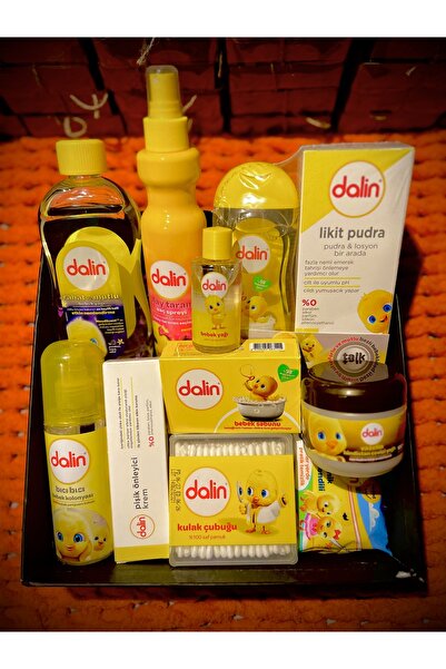 Dalin Yeni Doğan Bebek Banyo Bakım Seti (11 PARÇA BEBEK BANYO SEPETİ)