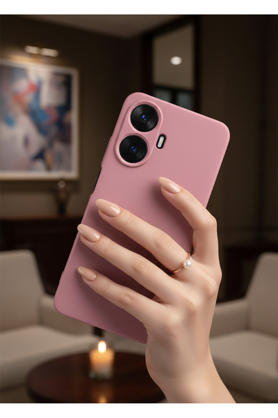 Hatreds Realme C55 Uyumlu İçi Kadife Kamera Korumalı Renkli Silikon Kılıf