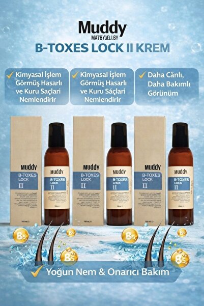 Muddy Yıpranmış Saçlara Besleyici Ve Onarıcı B-toxes Lock II Durulanmayan Bak...