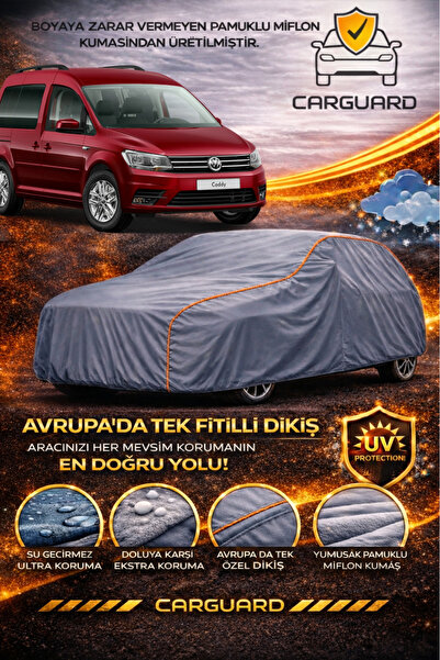 CarGuard Volkswagen Caddy Lüks Araba Brandası Miflonlu Branda Oto Çadır Örtü