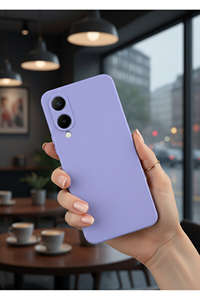 Hatreds Vivo Y17S Uyumlu İçi Kadife Kamera Korumalı Renkli Silikon Kılıf