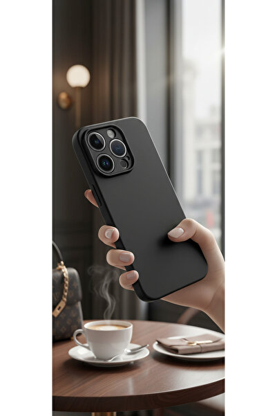 Hatreds Apple  iPhone 14 Pro Uyumlu İçi Kadife Kamera Korumalı Renkli Silikon...
