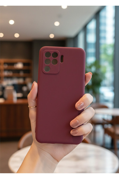 Hatreds Oppo Reno 5 Lite Uyumlu İçi Kadife Kamera Korumalı Renkli Silikon Kılıf