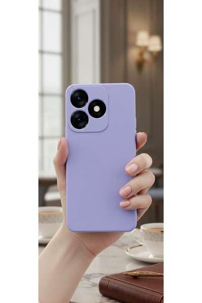 Hatreds Tecno Spark 10C Uyumlu İçi Kadife Kamera Korumalı Renkli Silikon Kılıf