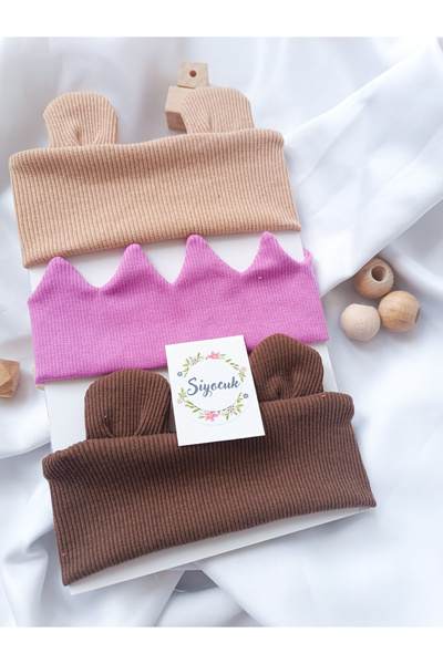 SİYO Baby Bandana, Bandana Clasp, Hair Accessory, 3 Pieces