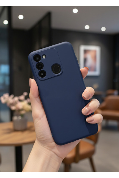 Hatreds Tecno Spark 8C Uyumlu İçi Kadife Kamera Korumalı Renkli Silikon Kılıf