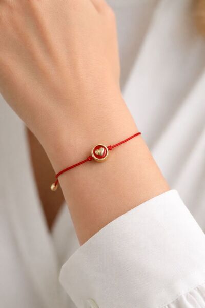 Ka Art Gallery ❤️   Red String Bracelet with Heart Detail – Adjustable Bracel...