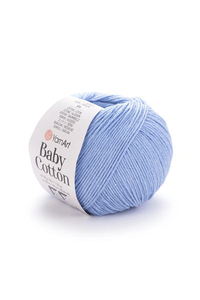 Yarnart Bumbac pentru bebeluși - Ață de tricotat manual pentru bebeluși Albas...