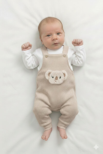 hobbe baby Slopet Tulum 3-6-9 Months Snap-On Baby Jumpsuit with Accessories