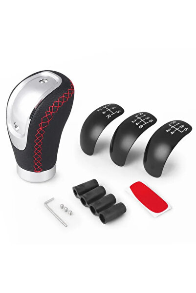 Choice مقبض ناقل حركة يدوي من الجلد الصناعي PU، أحمر اللون، من جنرال موتورز، ...