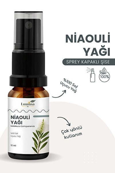 LUMİNAOİL Niaouli Uçucu Yağı 10 ML %100 Saf Özel Sprey Başlıklı ( Niaouli Ess...