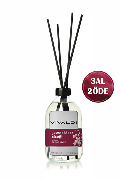 Vivaldi Home Japon Kiraz Çiçeği Çubuklu Oda Kokusu 100 ml, Kalıcı ve Ferah Çi...
