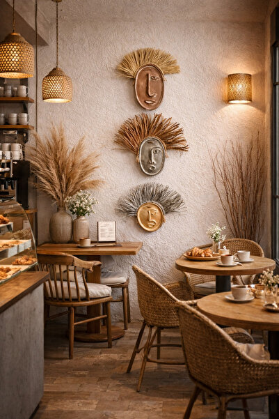 Bohemian Faces Series – Handmade Wire Mesh & Concrete Wall Decor