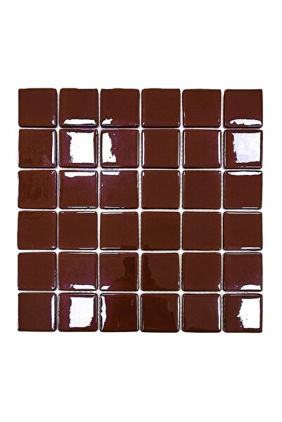 MozaiKristaL Tüm yüzeyler için 50x50mm. Kahverengi, 31,5x31,5cm. Fileli Cam M...