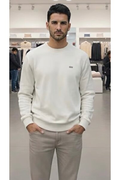 ATKGİYİM سويت شيرت رجالي من قماش سيلانيك مقاوم للبقع برقبة دائرية (أعلى أداء ...