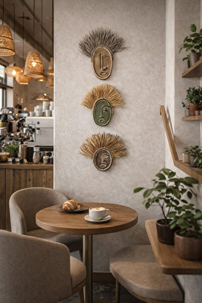 Bohemian Faces Series – Handmade Wire Mesh & Concrete Wall Decor