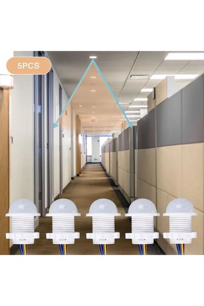 Choice 5 قطع 1/2/5 قطع مفتاح كاشف مستشعر PIR ذكي يعمل بالأشعة تحت الحمراء لجس...