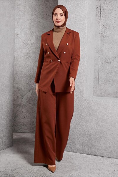 TRENDTESETTÜR KADIN KAHVE (CAMEL) SIFIR KOL TRİKO BODY T 3609