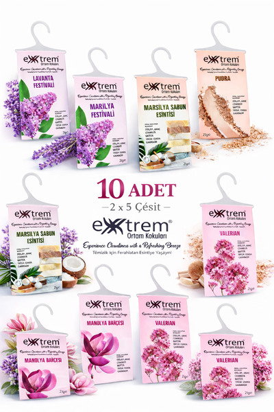 EXXTREM Dolap ve Çekmece Kokusu - Güve ve Neme Karşı - Elbise Dolabı, Çeyizli...