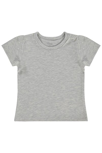 Civil Baby تي شيرت للفتيات الصغيرات من عمر 6 إلى 18 شهرًا - رمادي من عمر 18 إ...