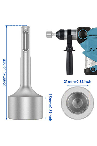 Choice أداة تركيب قضيب تأريض SDS Plus مقاس 21 مم لأدوات الحفر الدوارة، مصنوعة...