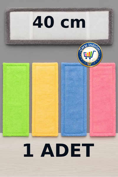 nistabolje Mikrofiber 40 Cm Mop Yedek Bezi Emici ve Dayanıklı Mop Yedeği