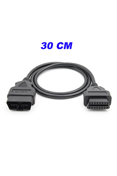 Choice كابل تمديد OBD2 بطول 30 سم، ذو 16 سنًا، ذكر إلى أنثى، لجميع أجهزة فحص ...