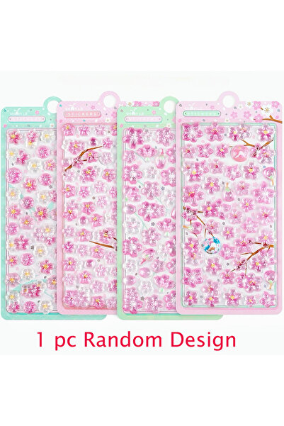 Choice قطعة واحدة من ملصقات ثلاثية الأبعاد بتصميم عشوائي لأزهار الكرز الرومان...