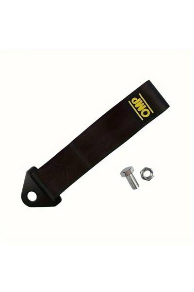 Choice حبل سحب سيارة أسود عالي المتانة من النايلون، حزام سحب عالمي مع مصد متو...