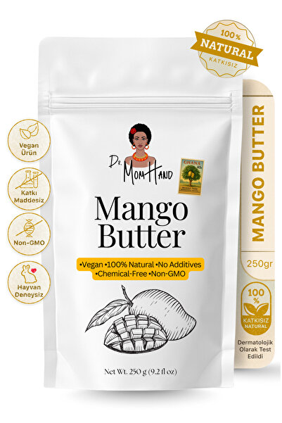 Dr. Mom Hand Organic Cosmetics زبدة المانجو 250 جرام - نقية وطبيعية 100%، معب...