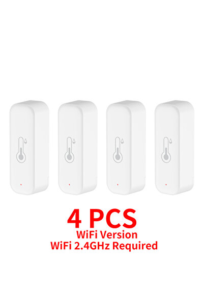 Choice 4 قطع من مستشعر درجة الحرارة والرطوبة بتقنية الواي فاي من تويا، مع إمك...